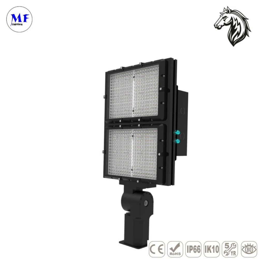 High Power 200W-1200W IP66 Waterproof LED Flood Light Lamp with Dali 0-10V Dimmable for Stadium Wharf Airport Dock Tower Crane Tennis Court Golf Course