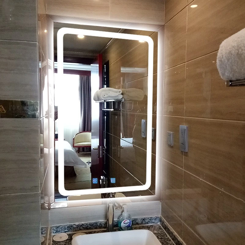 Со светодиодной лампы Smart наружного зеркала заднего вида в ванной комнате ванная комната отель Anti-Fog наружного зеркала заднего вида