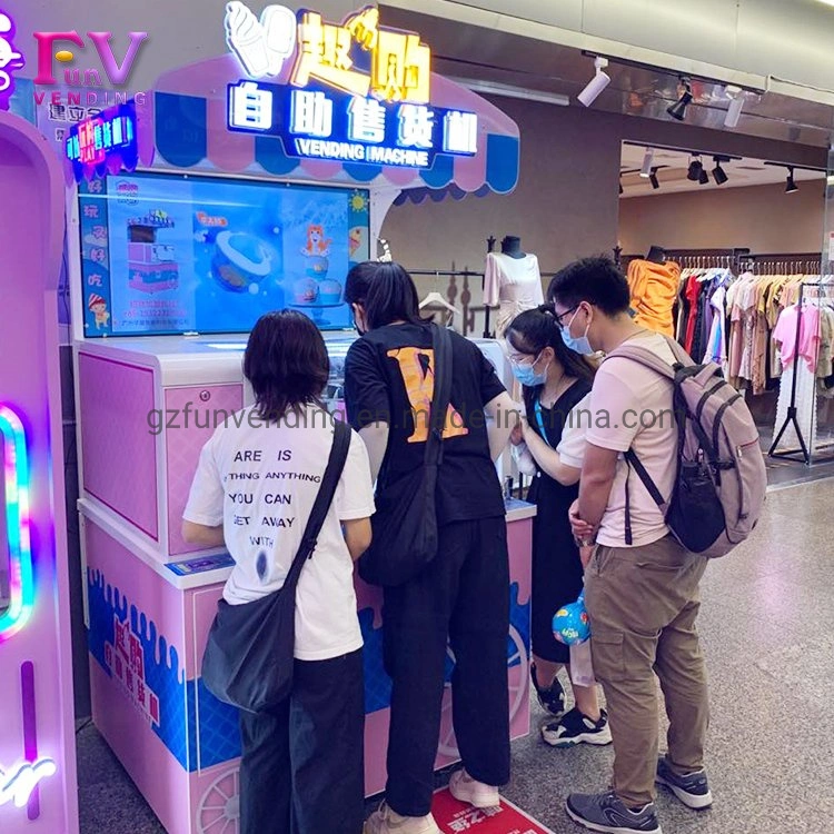 Coin Acceptor/Bill Acceptor/Visa Card Tetminal Customized Claw Game Ice Cream Vending Machine