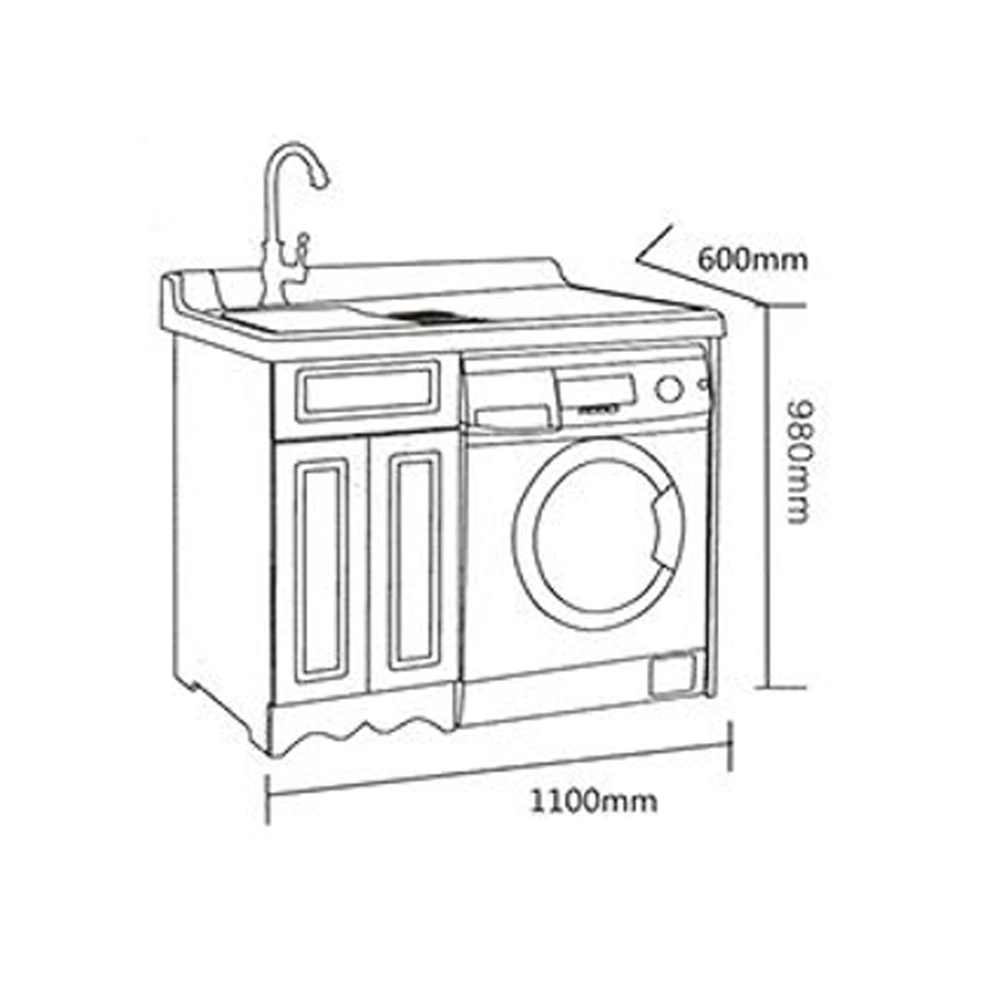 Rule SMC Laundry Room Cabinet with Sink for Washing Machine