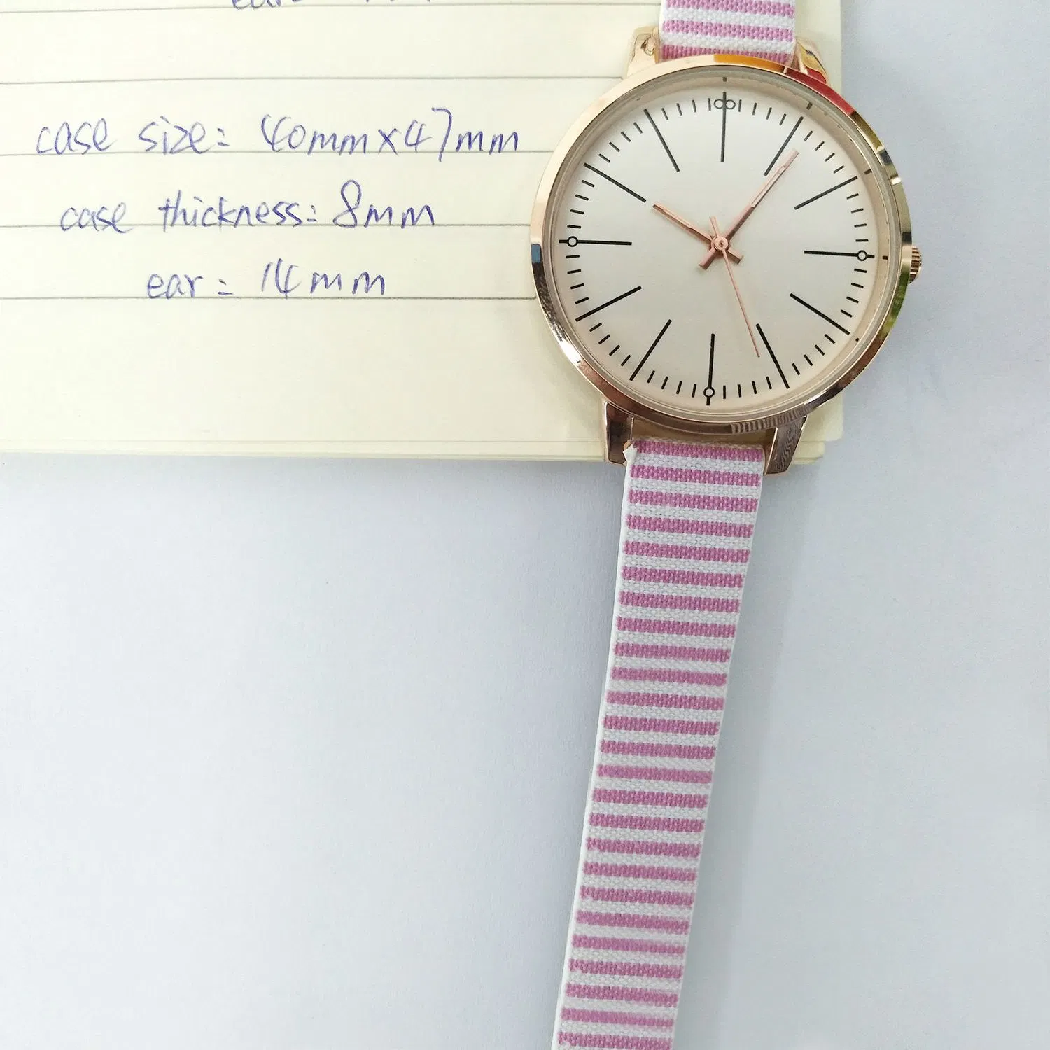 Promoção Dom personalizado de Nylon suíço tecem Quartz Lady Watch (CM0012)