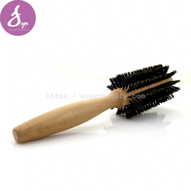 FSC Wood Handle Round Hair Dressing Styling Brush