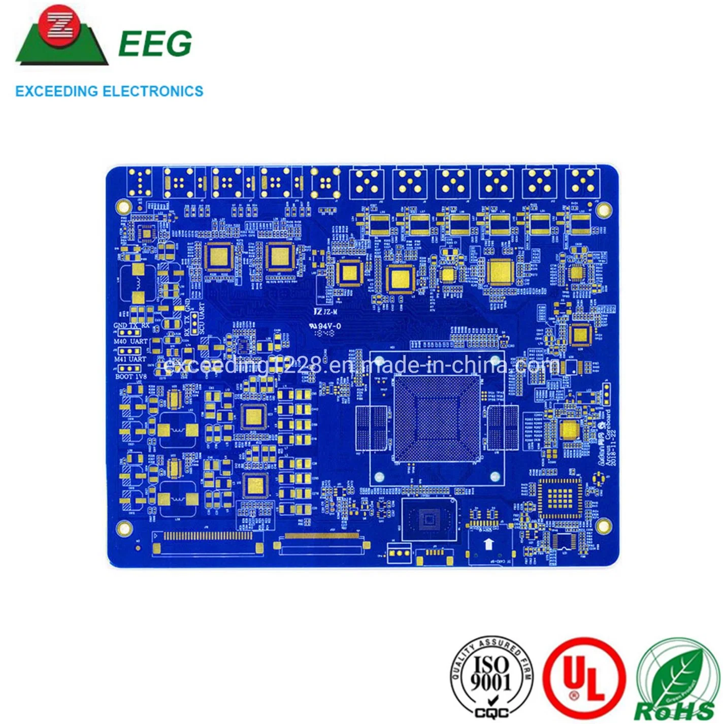 Multilayer HDI PCB Board and Circuit Board PCB with Gold Fingers RF Circuit Design for Electronics