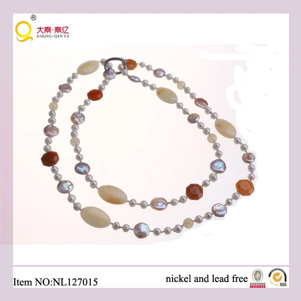 Pearl Necklace, Costume Different Pearl Necklace, Fashion Stone Jewelry (NL127015)