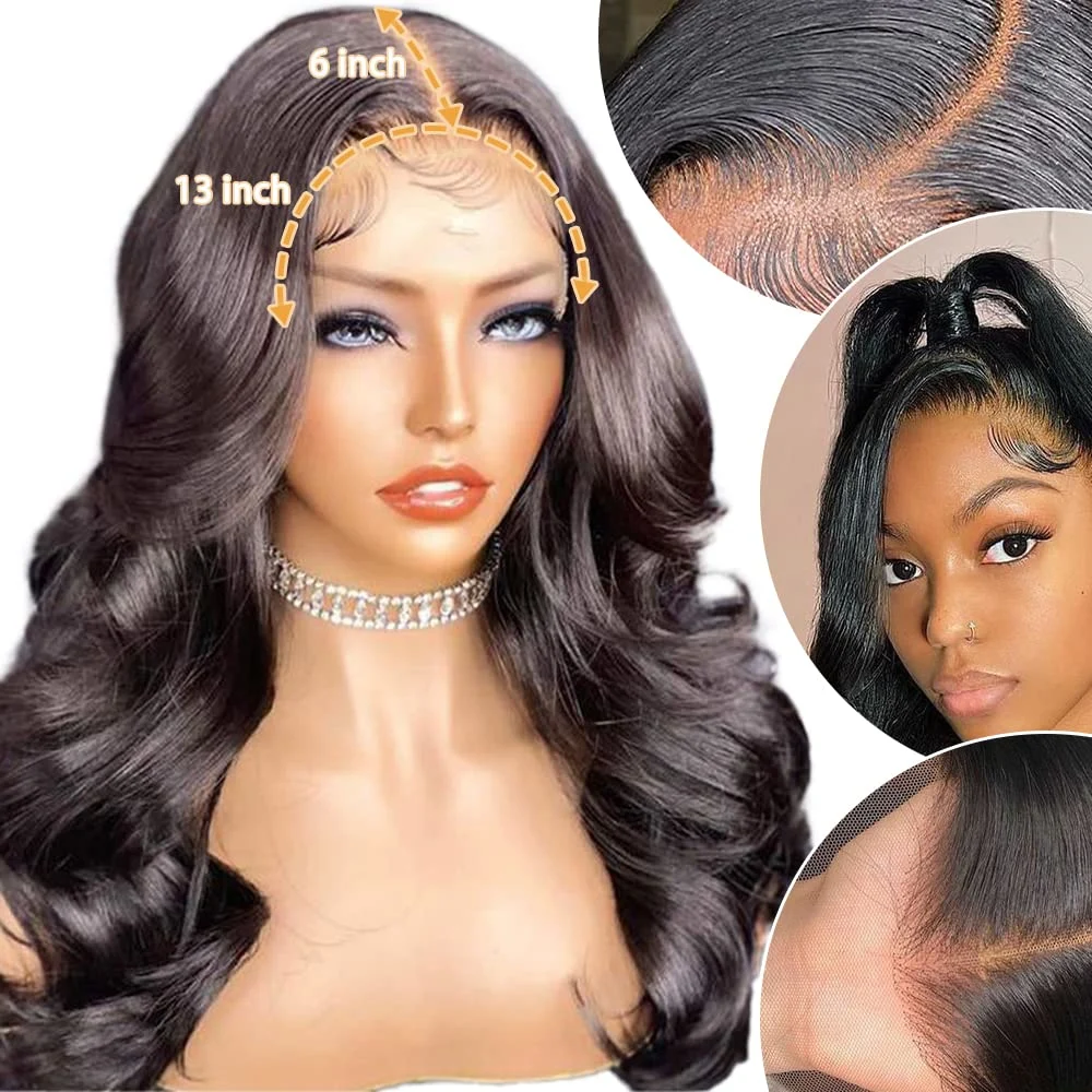 Wholesale/Supplier HD Lace Frontal Wig 180 Density Double Drawn Human Hair Wigs 360 Full Lace Body Wave 8 Inch 10 Inch 12 Inch Bob Wig