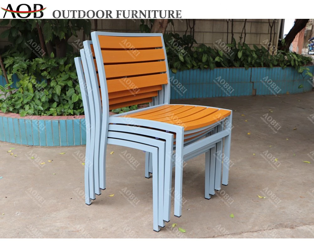 Luxury Outdoor Patio Resort Hotel Restaurant Cafe Dining Stackable Chair Table Furniture Set