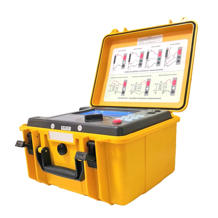 Digital portátil 10KV Isolamento Medidor de resistência a tela grande Megohmmeter 10kv o isolamento do equipamento de teste