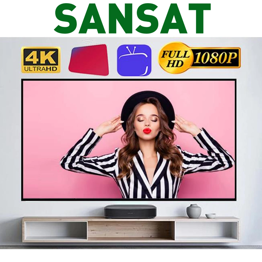 4K Sansat HD TV inteligente para a Estónia Tailândia Laos Camboja Paquistão Índia Nepal Butão Bangladesh 24horas CONTA DE TESTE GRATUITA IPTV e IPTV 1 ano de assinatura