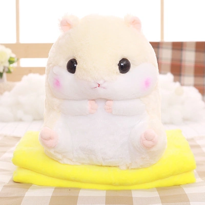 Hamster Stuffed Plush Toy Cute Doll Hand-Covered Air-Conditioning Blanket Birthday Gift Promotional Gift