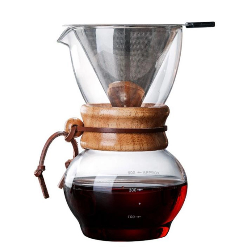 Borosilicate Glass V60 Coffee Kit Maker Server Pot Coffee Drip Dripper Set Pour Over Coffee Maker with Permanent Filter

Ensemble de cafetière V60 en verre borosilicate avec pot de service, filtre permanent et système de goutte à goutte pour préparer un café filtre.