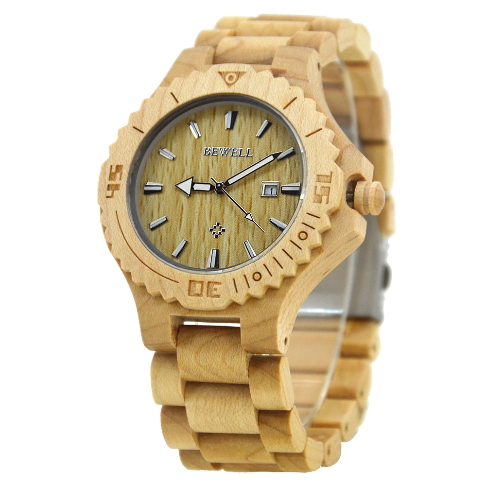 Moda artesanais OEM Reloj relógio de pulso o logotipo personalizado Madeira relógios de luxo para Mens Quartz Assista a fazer a sua própria Gshock