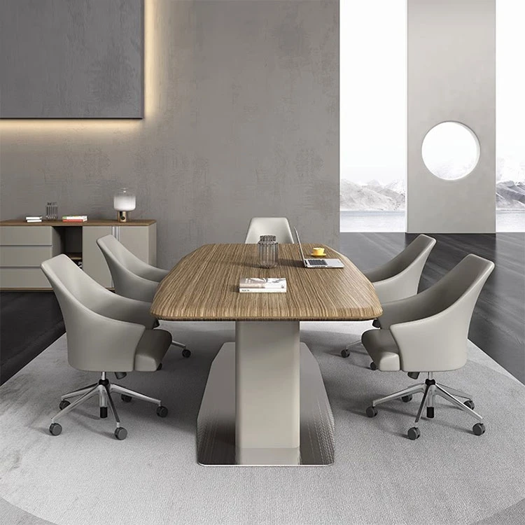 Liyu Furniture Customized Office Meeting Conference Table for Boardroom Modern Large Solid Wood Conference Desk
