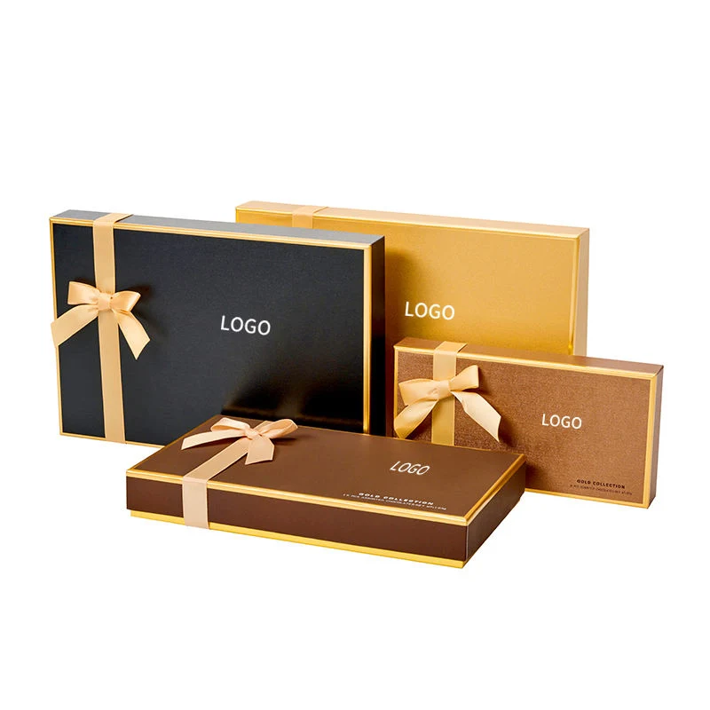 Rigid Cardboard Foldable Paper Gift Packaging Luxury Box with Ribbon/Magnetic Closure/Drawer/Lid for Storage/Jewelry/Perfume/Wine/Candle/Tea/Shoe/Rose/Chocolate