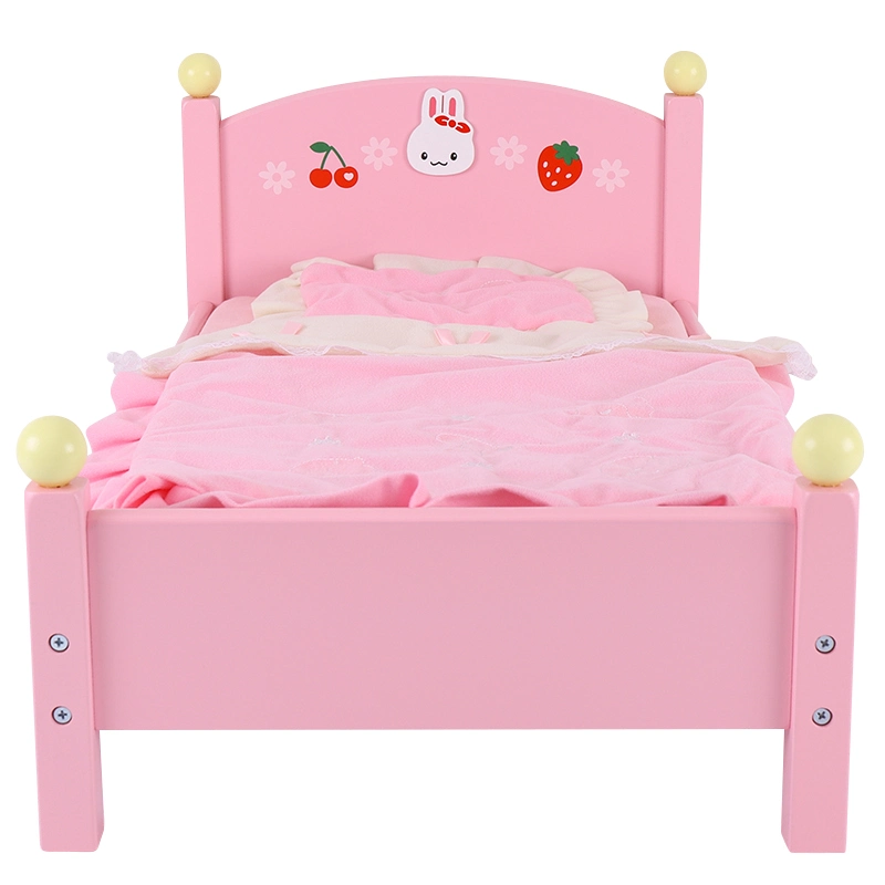 Wooden Simulation Furniture Princess Set Role Play House Toy Doll Bed Toy