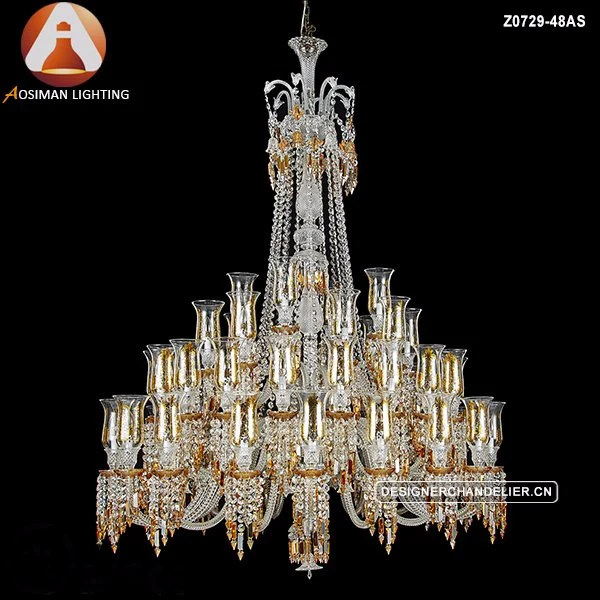 Lampara Colgante Arana Large Hotel Villa Pendant Light Crystal Chandelier