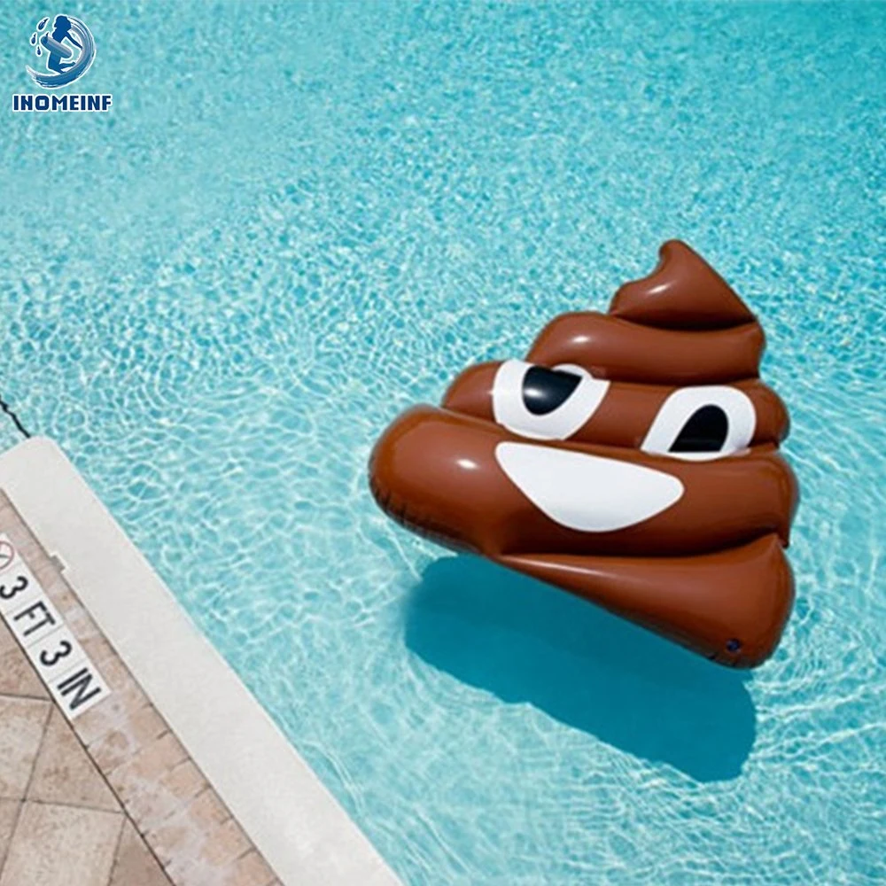 New Design PVC Leakproof Funny Pool Float Inflatable Poop Stool Floating Row for Summer Beach