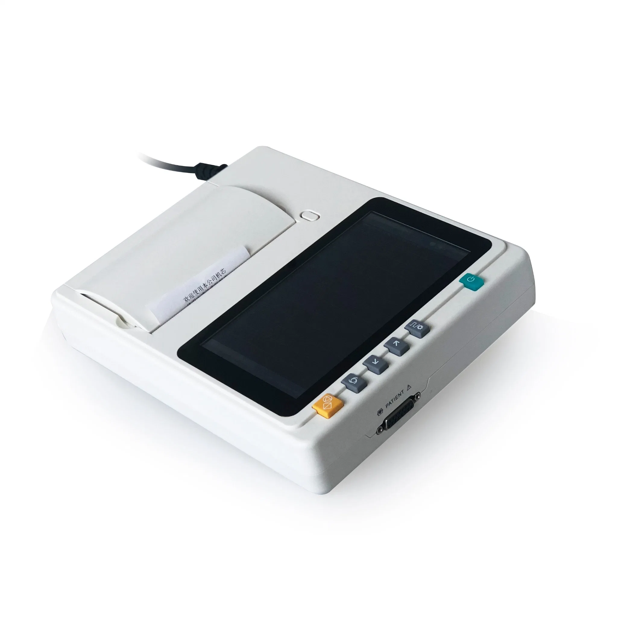 CE Approved Multi-Parameters Portable 10 Channel Touch Screen ECG Device with Built-in Printer for Medical Supply