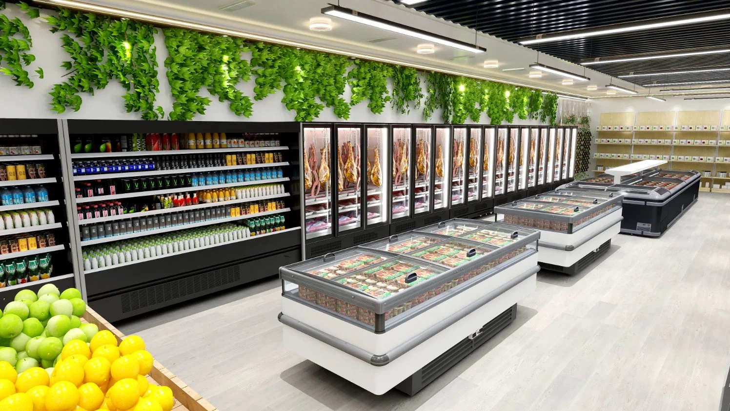 Design moderne de la dépanneur conception de la disposition du kiosque alimentaire