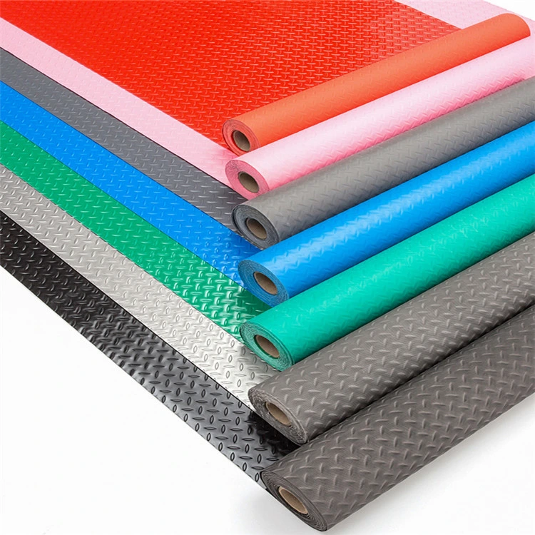 PVC Mat comercial rodillo de piso de vinilo antideslizante impermeable de PVC hojas