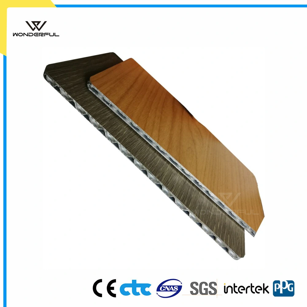 Non-Combustible Timber-Look Fireproof Facade Accp Aluminum Panel Exterior Wall