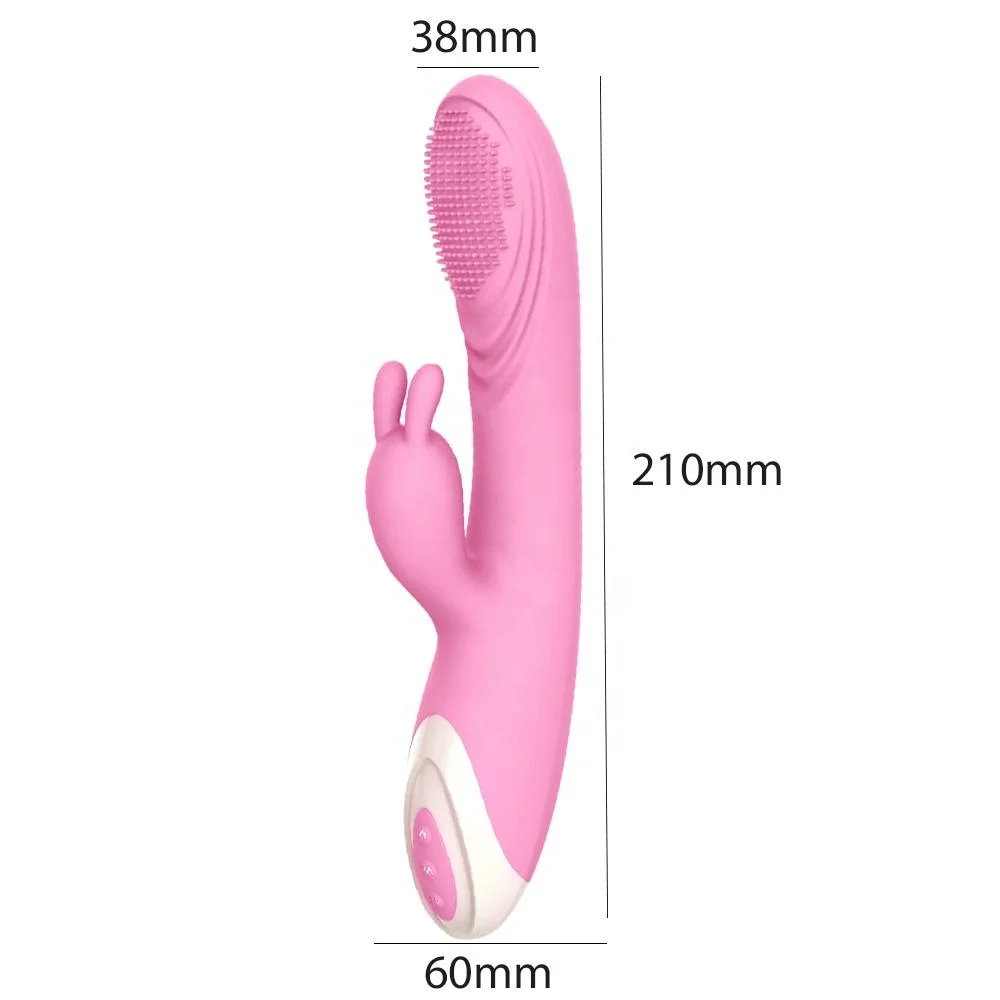 G-Spot Rabbit Vibrator with Heating Rose Sex Toy Waterproof Dildo Vibrator for Clit G-Spot Stimulation Perfect for Women or Coup