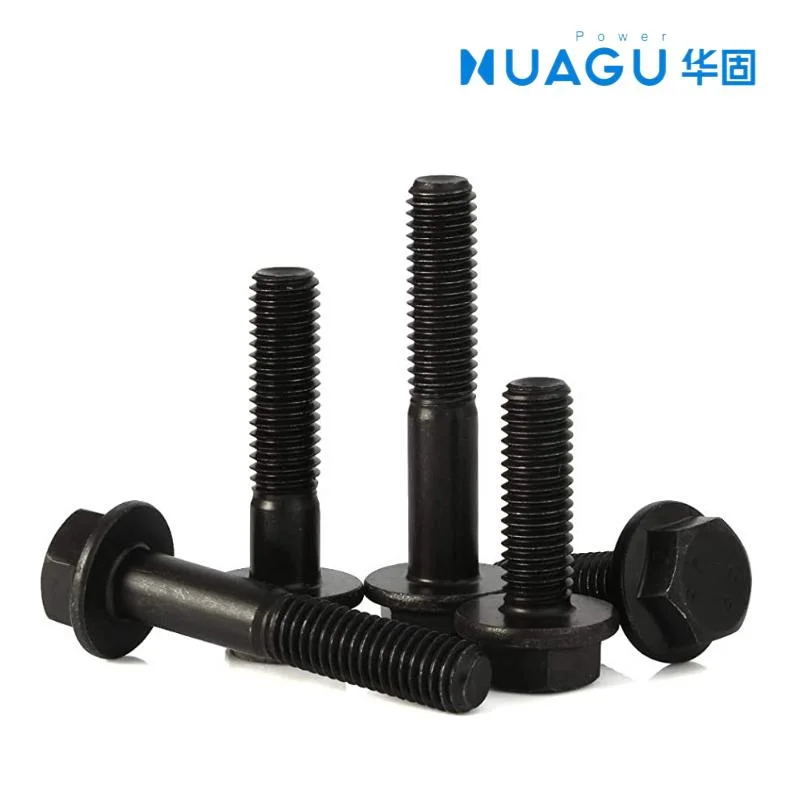 M6 Black Hex Flange Serrated Bolts Class 8.8 High Tensile DIN 6921