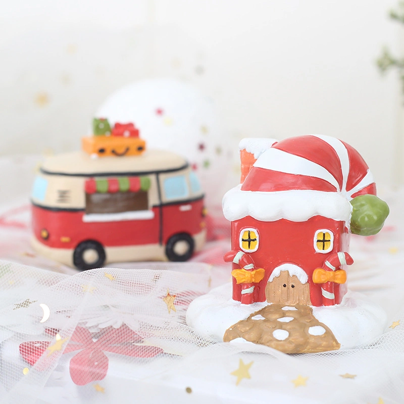 Ornaments Figurines Decor Santa Snowman Craft Christmas Decoration