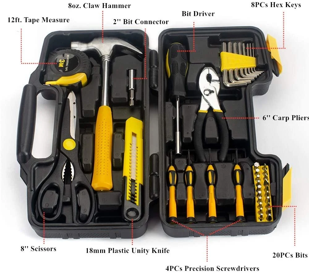 Juego de herramientas manuales Doz Inicio Reparación de automóviles hardware Kit de herramientas