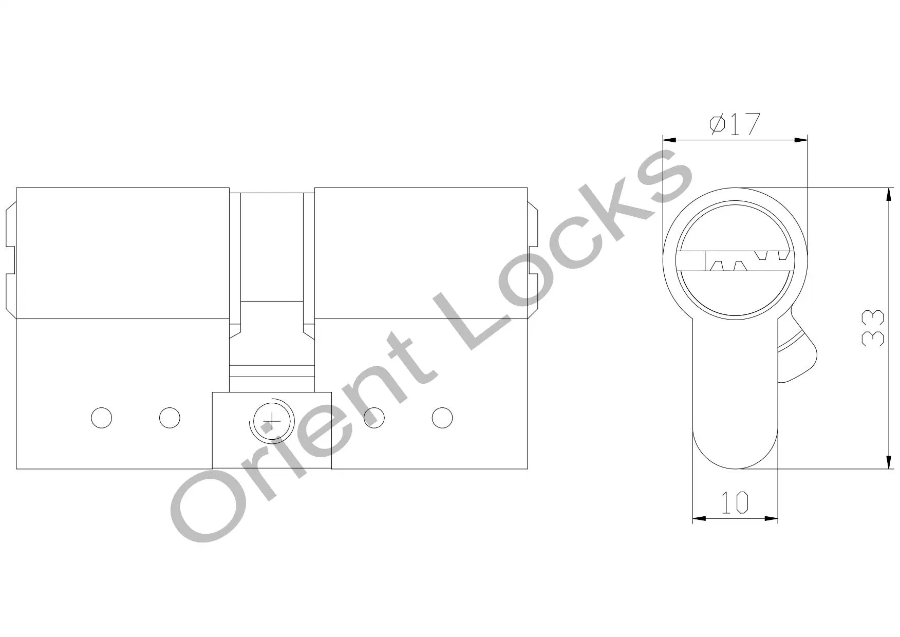 Euro Profile Computer Cylinder with up-Down Pins with Anti-Break Stainless Steel Rod