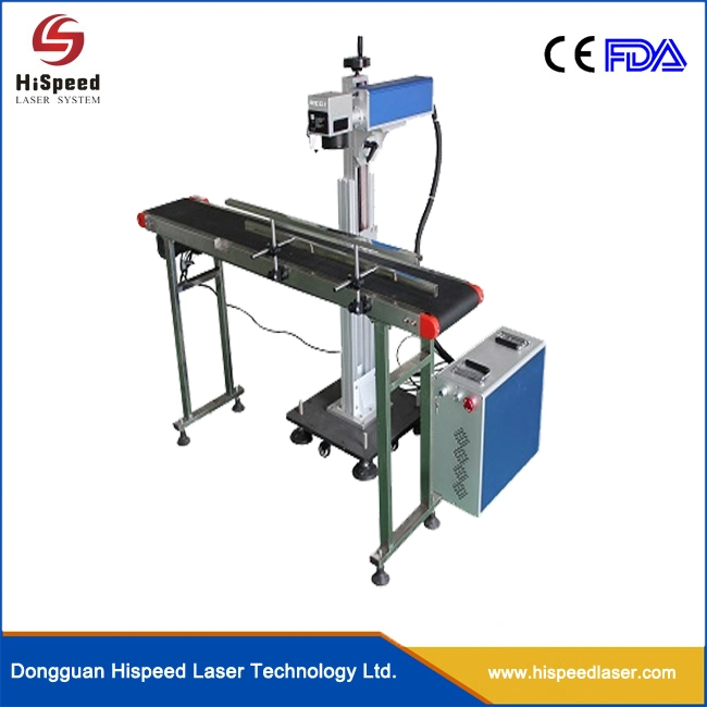 Offres mensuelles en ligne Machine de marquage laser Machine de codage laser Imprimante laser avec convoyeur pour la production de tuyaux en PVC PPR HDPE.