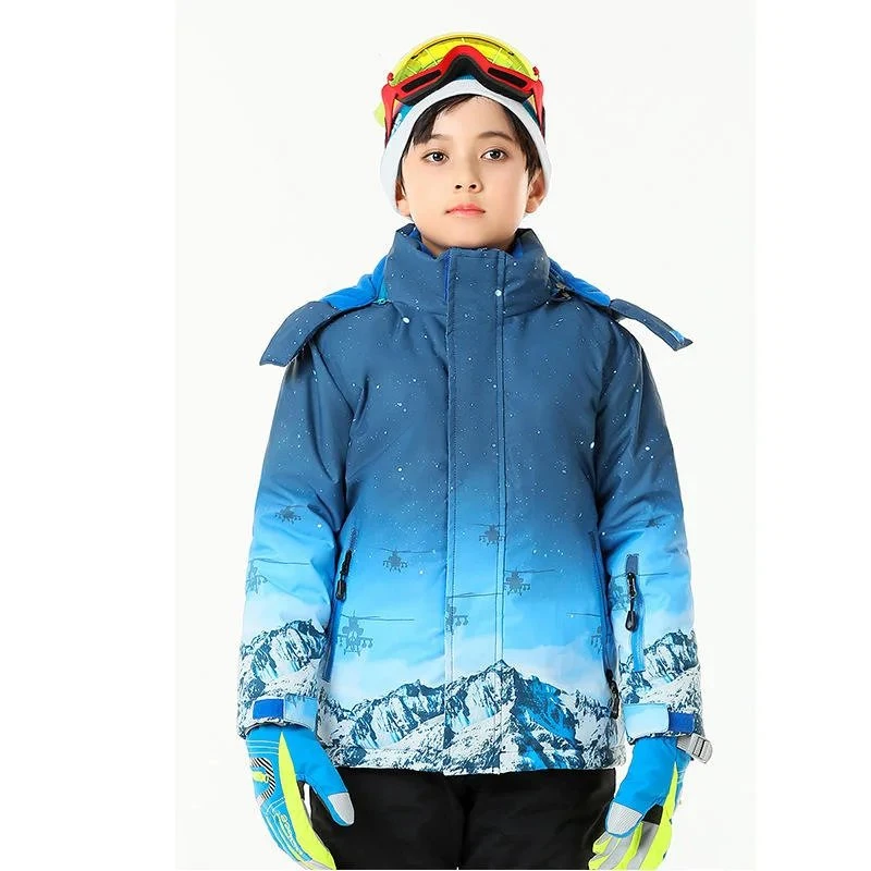 Children's Ski Suit, Thickened Warm Snowsuit, Waterproof and Windproof Ski Jacket and Pants