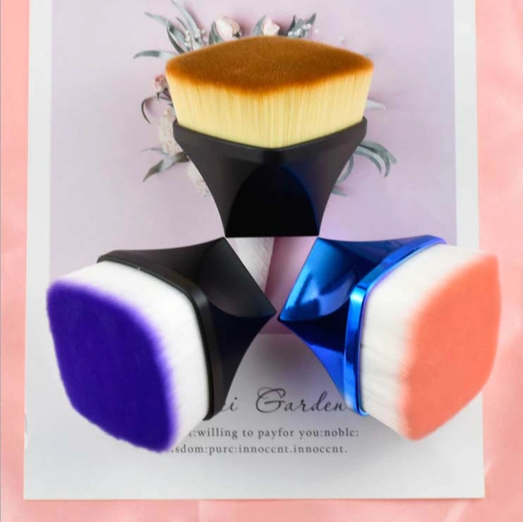 Vegan Hair Colorful Powder Brush Foundation Brush for Makeup