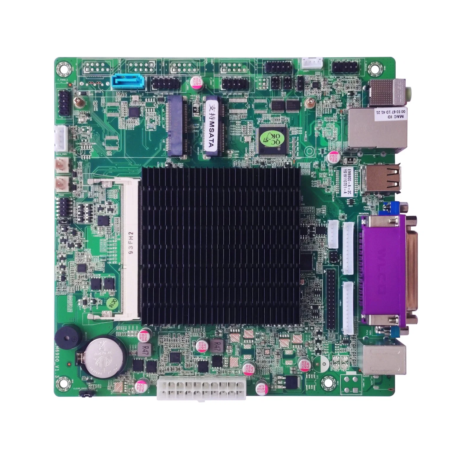 Elsky Em6900 Mini-ITX Motherboard SoC Chip-Set J1900 Prozessoren DDR3 Max. 8GB RAM SATA3,0 MSAT Realtek 8111E 1000m LAN ATX Leistung