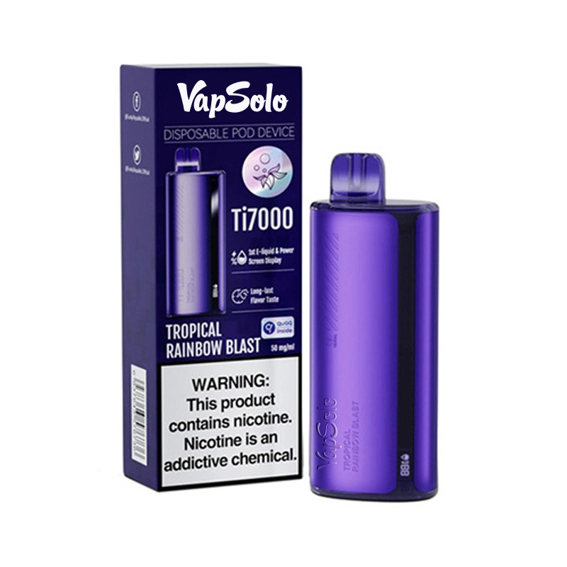 E-cigarrillo portátil personalizado innovadora batería recargable de 7000 inhalaciones 15ml Vape con pantalla digital