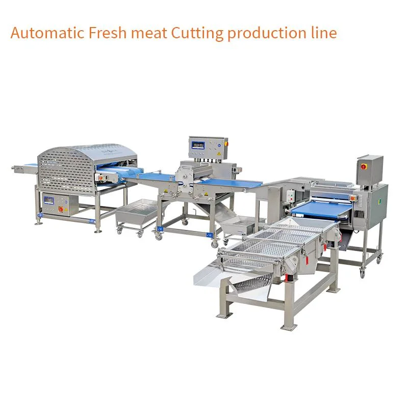 Formación commerical automática de alimentos con línea de proceso de corte de carne fresca Máquina para comida rápida con alta automatización y fácil funcionamiento