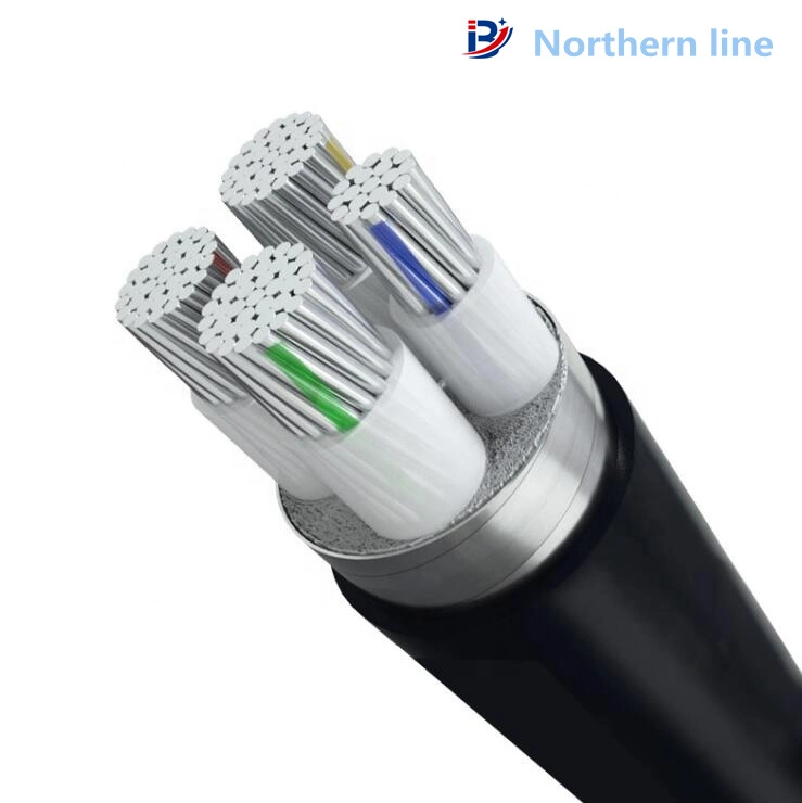 Copper XLPE Power Cable 4-Core 25 35 95 185mm2 PC 4-Core Armored DC High-Voltage AC Power Cable