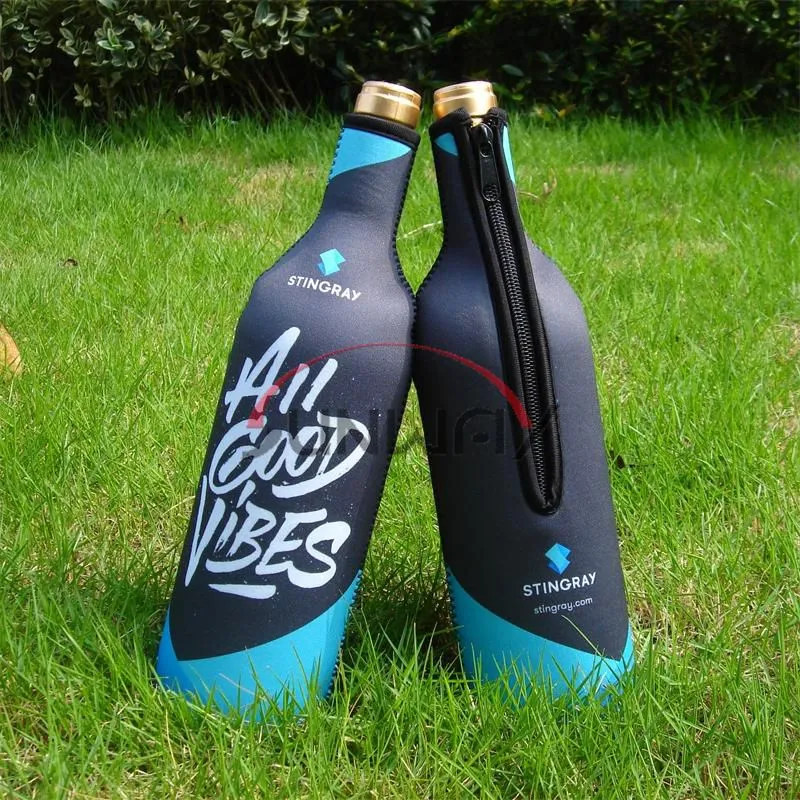 Custom Neoprene Insulated Wine Beer Beverage Drink Champagne Bottle Holders (BC0006)