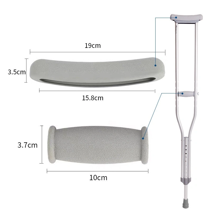 Underarm Crutches Accessories Double Crutches Armpit Drag Grip Non-Slip Rubber Foot Pad Disabled Crutches Armpit Pad Handle Accessories