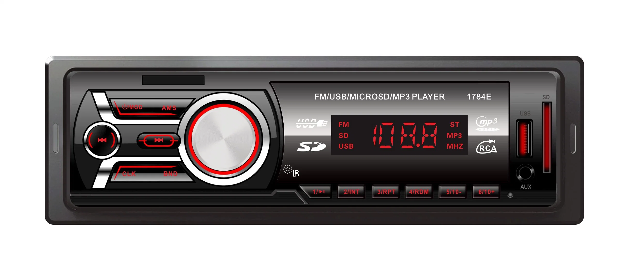 Pantalla pequeña 2USB Bluetooth estéreo para coche reproductor de audio MP3.