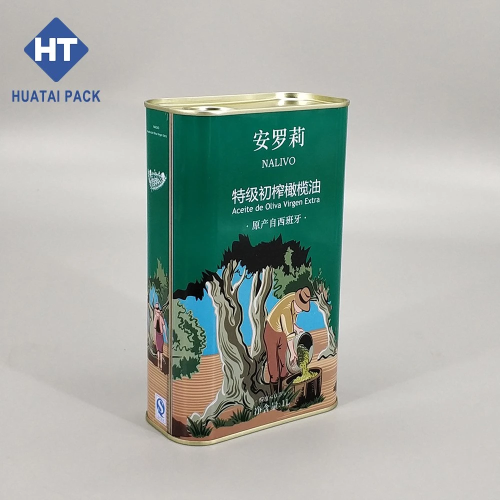 0,5 LITROS 1L 2L 3L 4L 5L lata cuadrada impreso el aceite de oliva de alimentos puede vaciar botes de pintura con tapas Mayorista/Proveedor