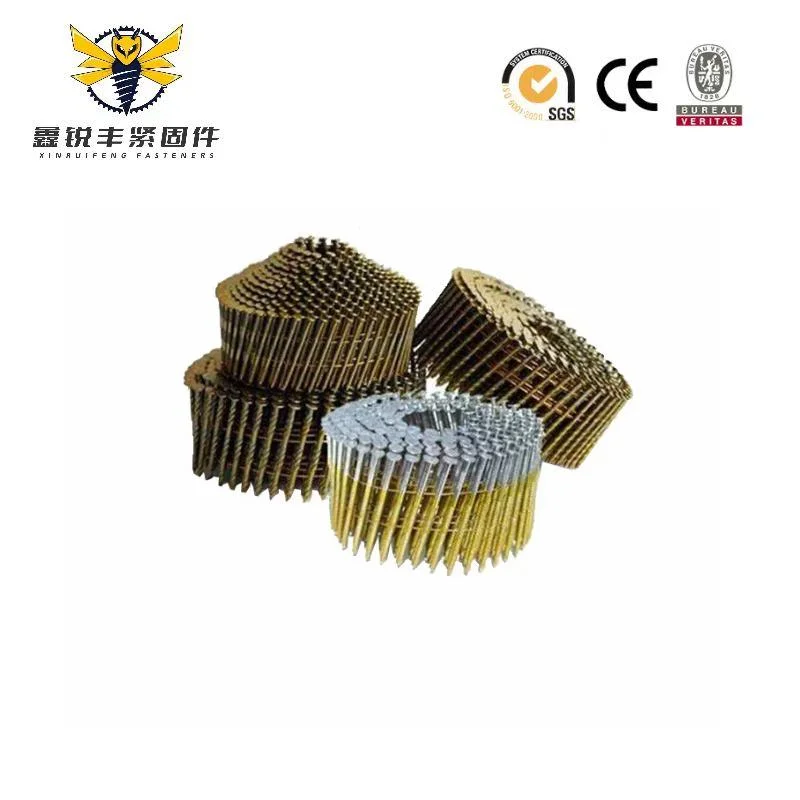 High quality/High cost performance . 099" Wooden Pallet Framing Wire Coil Nails 15 Degree Galvanized Coil Nails 11/4 Collated Common Coil Roofing Nail