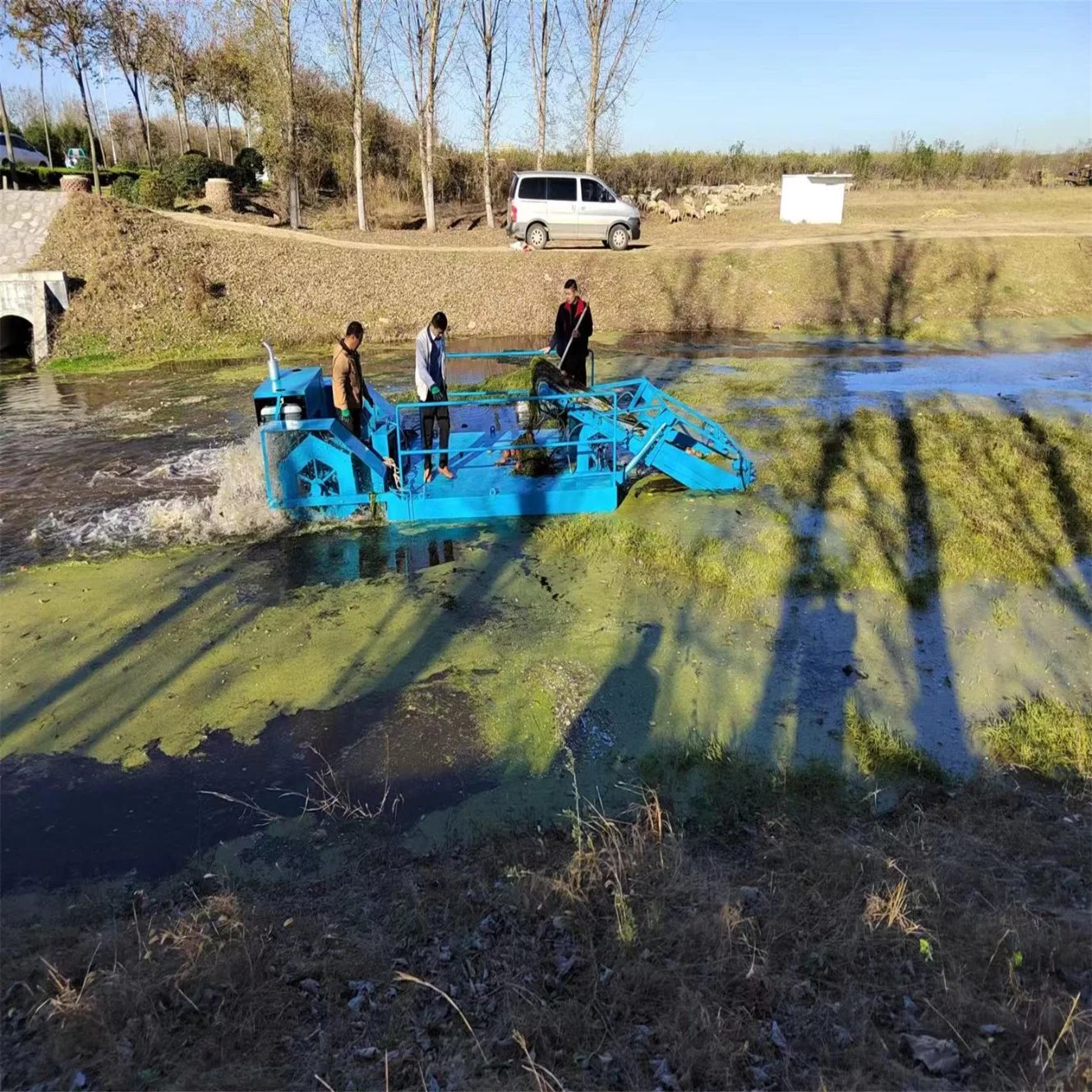 Wassergras/Müllsammelbarge Mit Harvester-Blades Für Wasserpflanzen