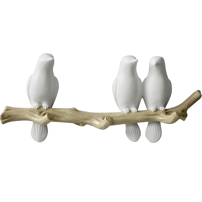 Living Room Hanger Resin Bird Hanger Key Kitchen Coat Clothes Towel Hooks