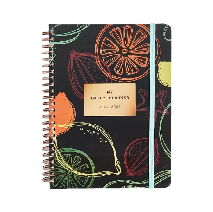 A5 Size Wire-Bound Refillable Soft Cover PU Leather Spiral Notebook