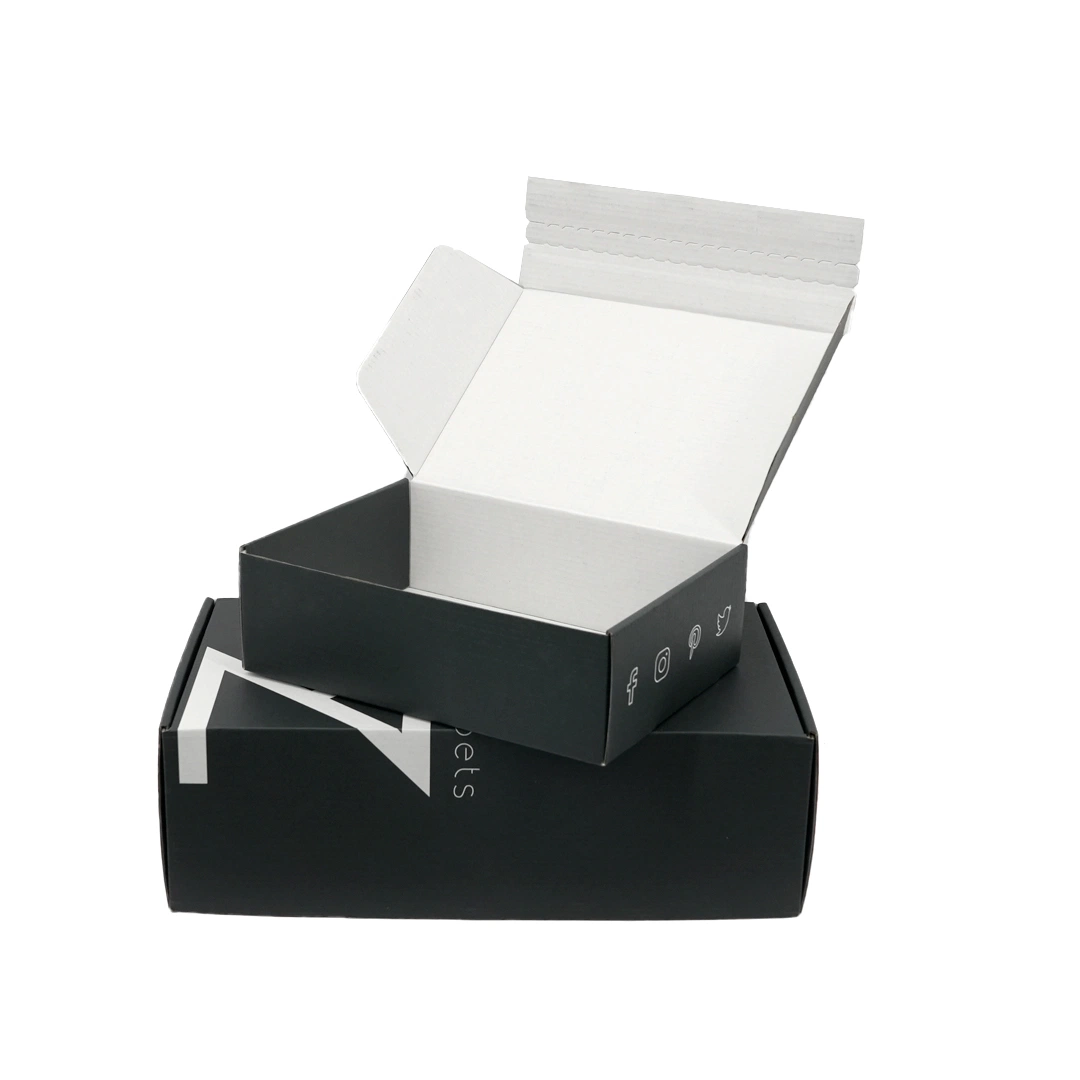 Atractivo diseño de moda negro Logotipo personalizado cremas cremas faciales Paquete Caja de papel
