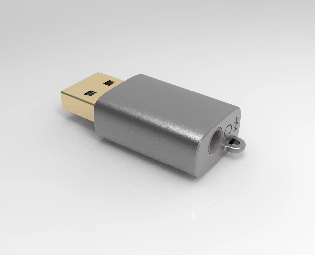 USB Audio Adapter Soundkarte mit Stereo Kopfhörerlautsprecher und Mono-Mikrofonbuchsen Externer Konverter für PC-Laptop