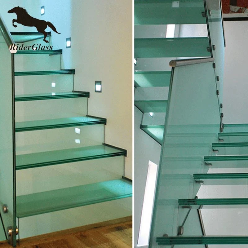 3-19mm Modern Family Curved Glass Stairs Suppliers