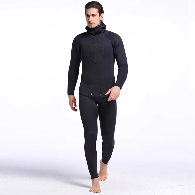 Combinaison de plongée avec le capot de 5mm pleine Surf Wetsuit Hoodie plongée avec tuba maillot de bain