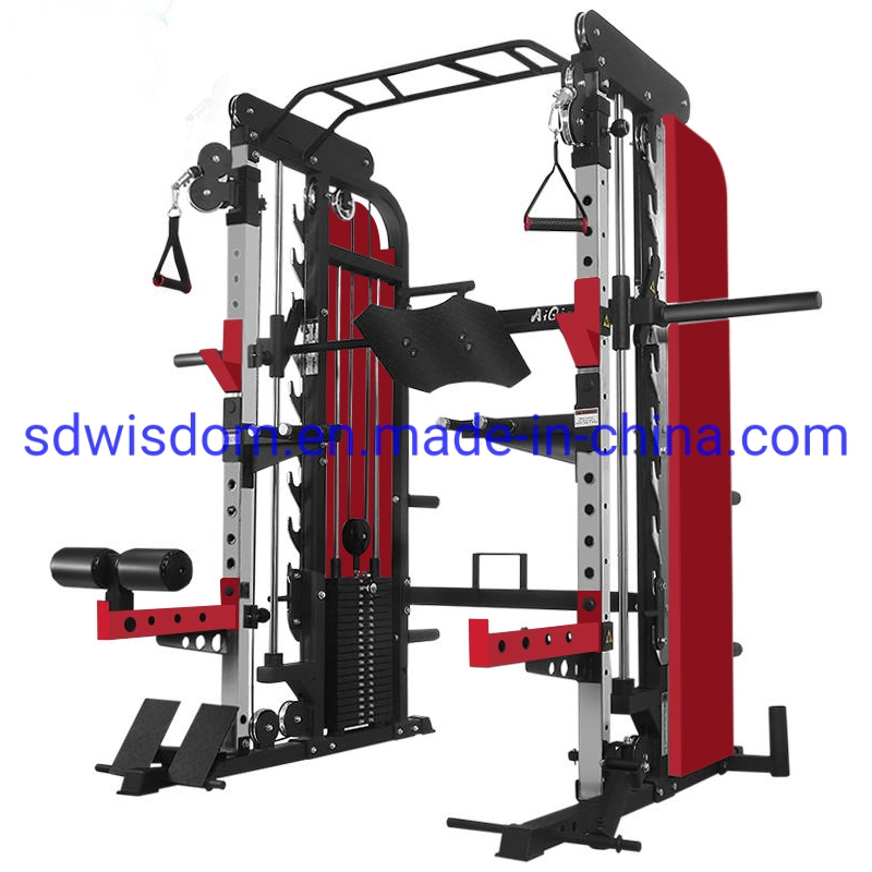 F9008 Commercial Gym Fitness Equipment Professional Body Building Multi Function Power Rack with Smith Machine