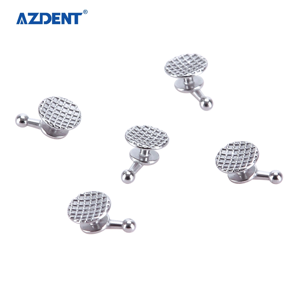 Azdent Dental Orthodontic Bondable Lingual Buttons with Hook Round Base